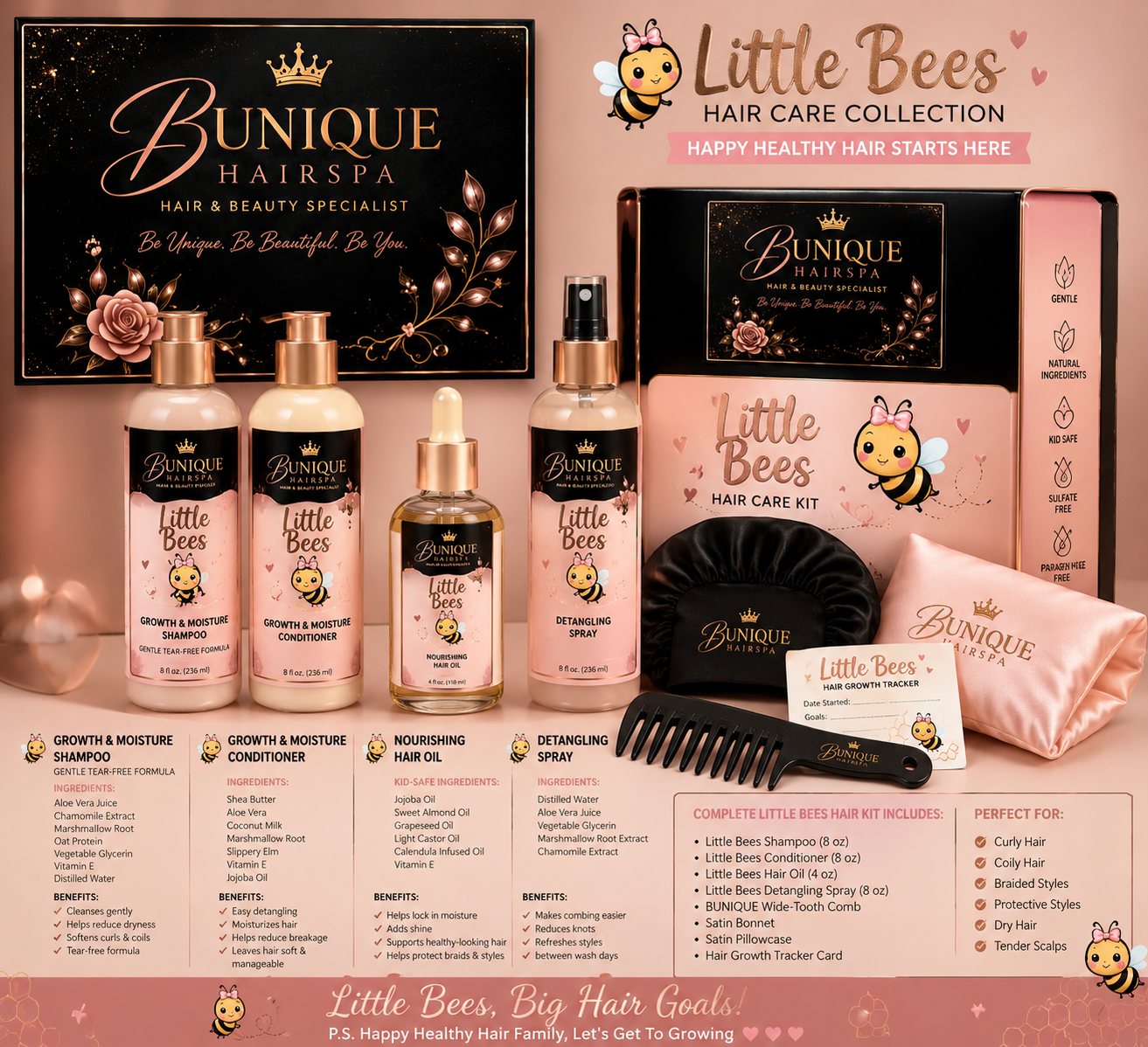 Little Bees Complete Hair Care Kit